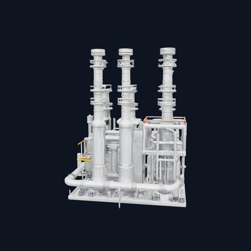 Industrial Refinery Piping System Model Pack